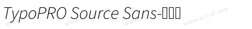 TypoPRO Source Sans字体转换